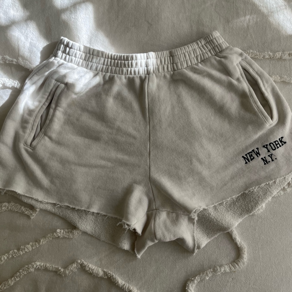 Brandy Melville White New York N.Y. Lounge Shorts